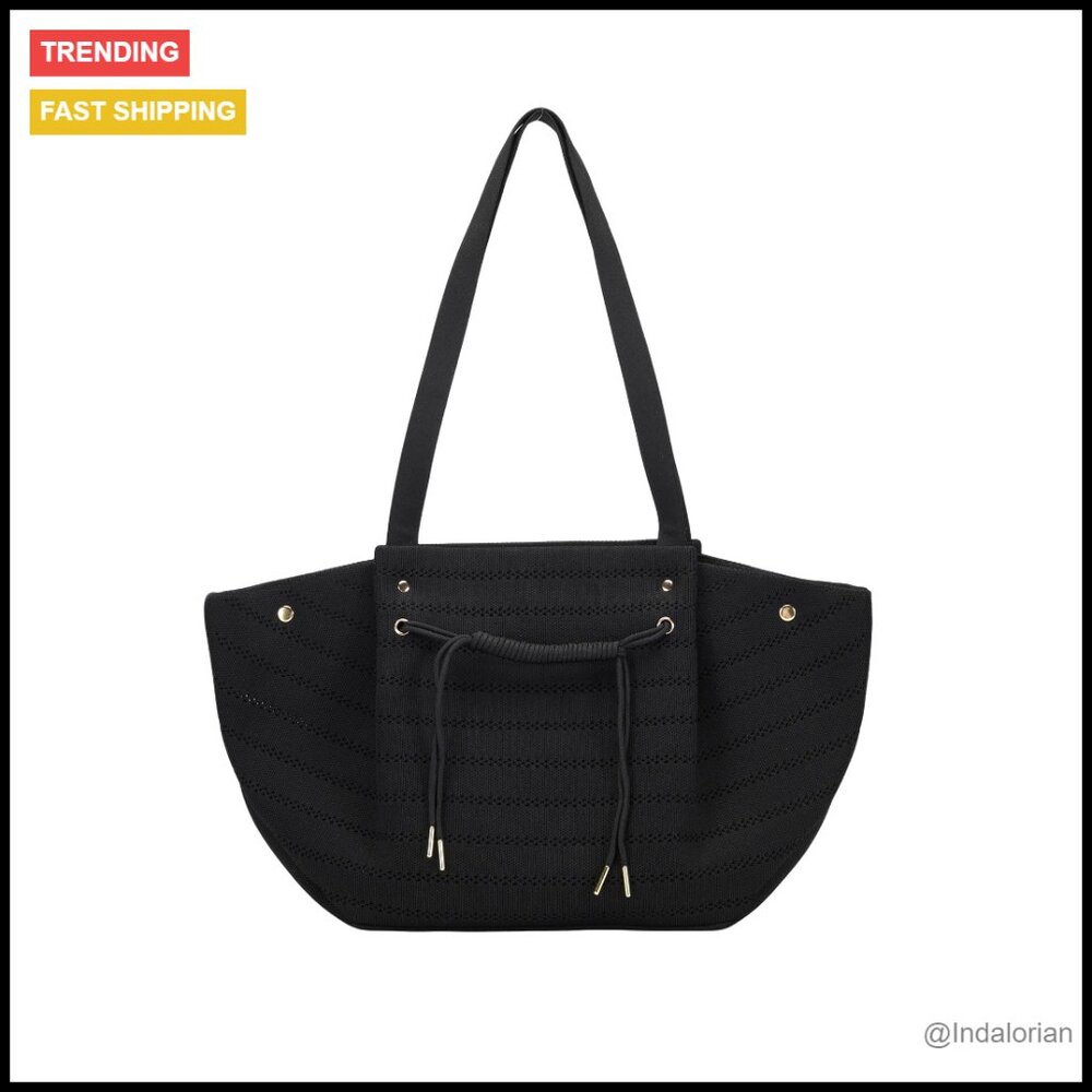 Structured Tote Bag Lightweight Washable Foldable Work Travel Shopping Essential